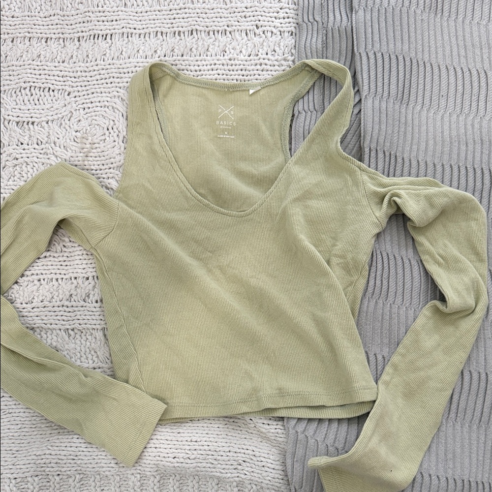 Pacsun Sage Green Women's Croptop